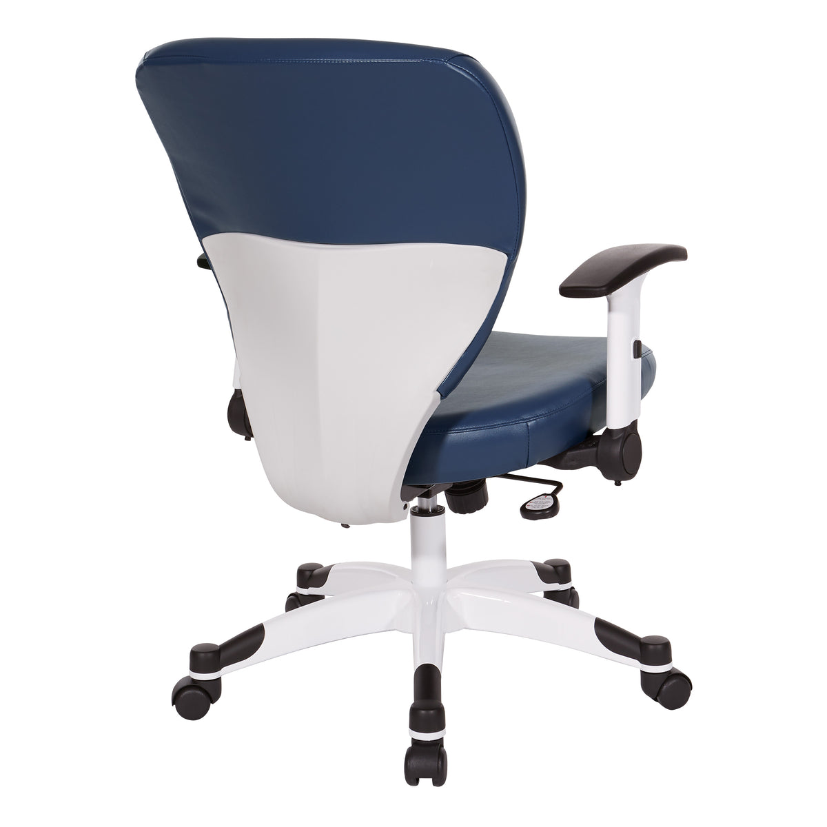 Pulsar Series White Frame Finish Manager’s Chair with Dillon/Castillo Seat and Back, Height Adjustable Flip Arms and Coated Nylon Base