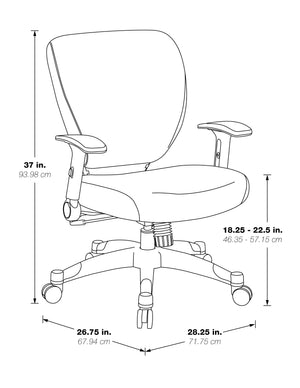 Pulsar Series White Frame Finish Manager’s Chair with Dillon/Castillo Seat and Back, Height Adjustable Flip Arms and Coated Nylon Base