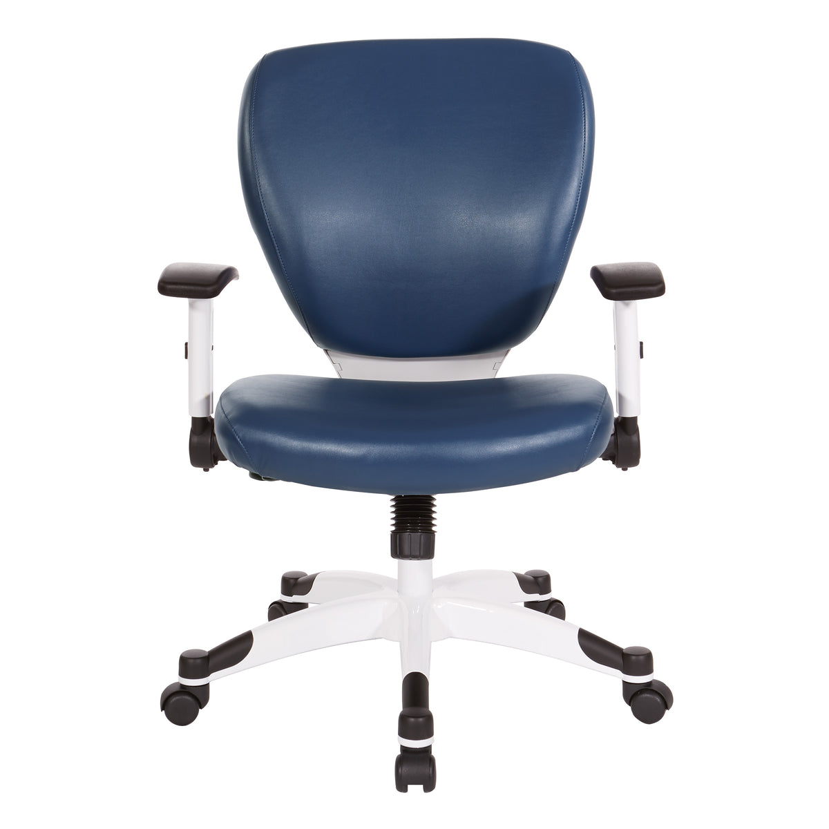 Pulsar Series White Frame Finish Manager’s Chair with Dillon/Castillo Seat and Back, Height Adjustable Flip Arms and Coated Nylon Base