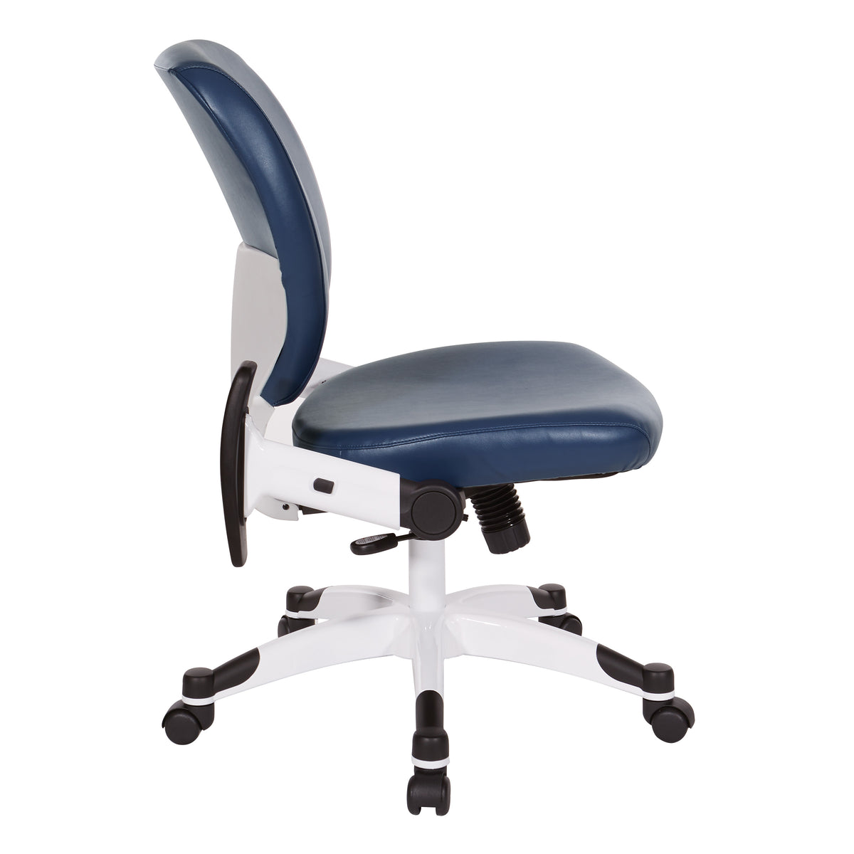 Pulsar Series White Frame Finish Manager’s Chair with Dillon/Castillo Seat and Back, Height Adjustable Flip Arms and Coated Nylon Base