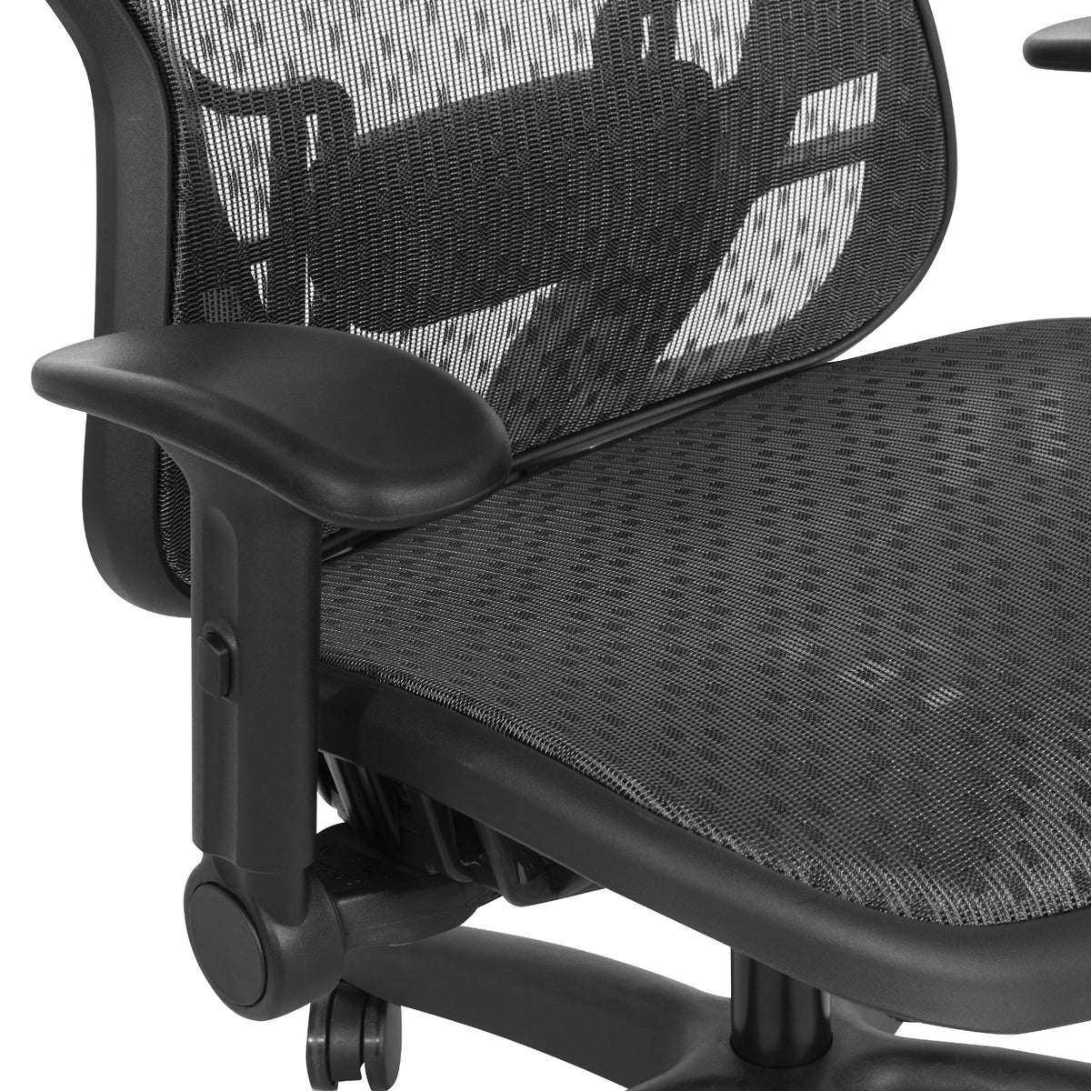R2 SpaceGrid Seat and Back Chair with Height Adjustable Flip Arms, Adjustable Lumbar and Nylon Base