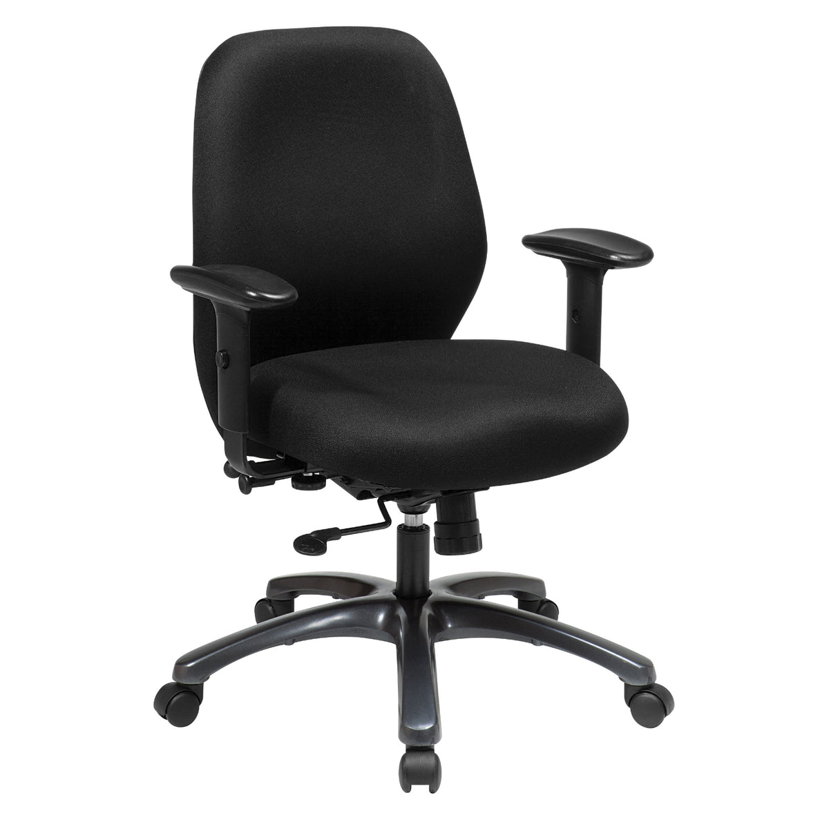 24/7 Multi-Shift Executive Ergonomic Chair with Titanium EPD Finish, Icon Black Fabric Upholstery