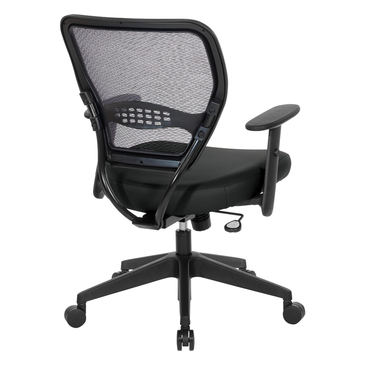 Professional Black AirGrid® Back Managers Chair, Dillon Black Antimicrobial Seat