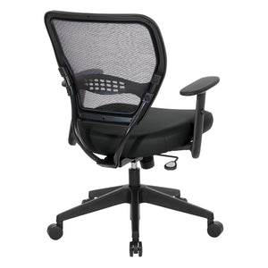 Professional Black AirGrid® Back Managers Chair, Dillon Black Antimicrobial Seat