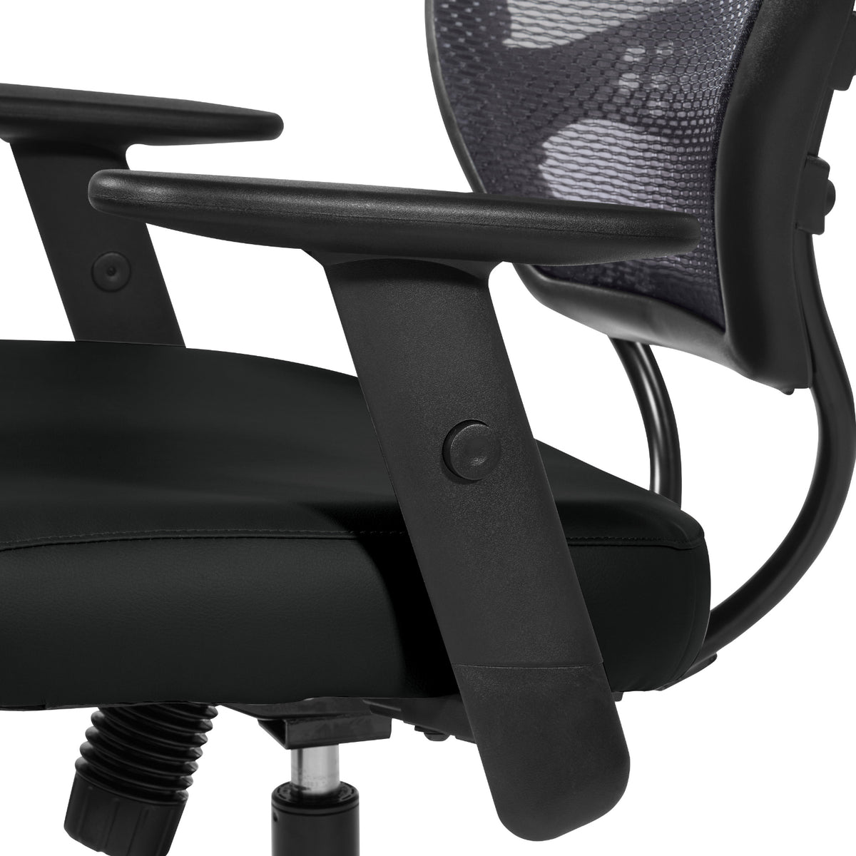 Professional Black AirGrid® Back Managers Chair, Dillon Black Antimicrobial Seat
