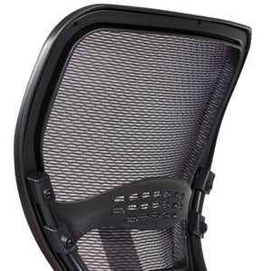 Professional Black AirGrid® Back Managers Chair, Dillon Black Antimicrobial Seat