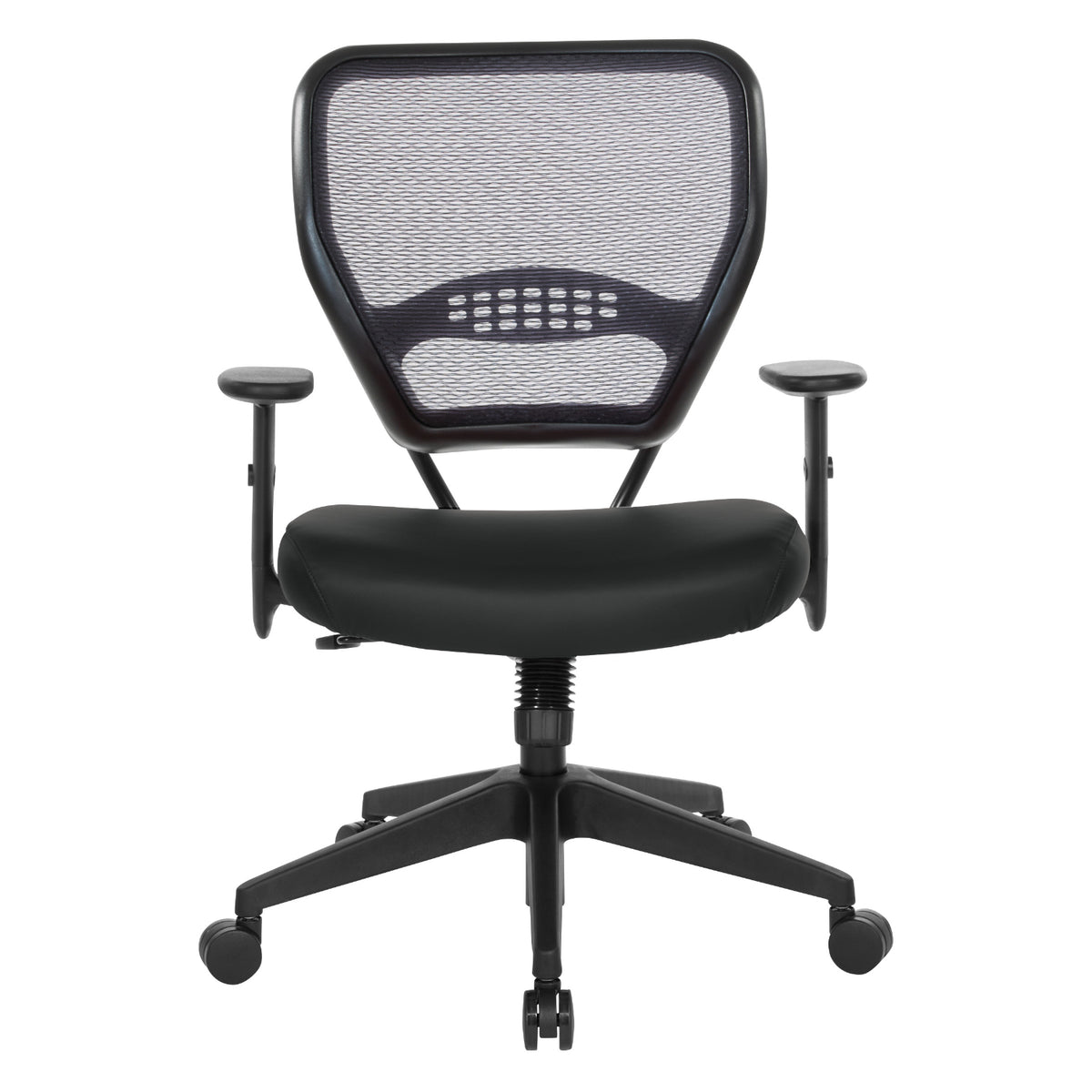 Professional Black AirGrid® Back Managers Chair, Dillon Black Antimicrobial Seat