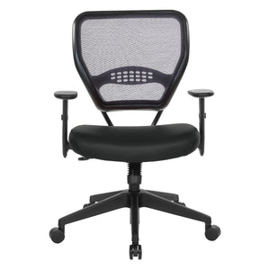 Professional Black AirGrid® Back Managers Chair, Dillon Black Antimicrobial Seat