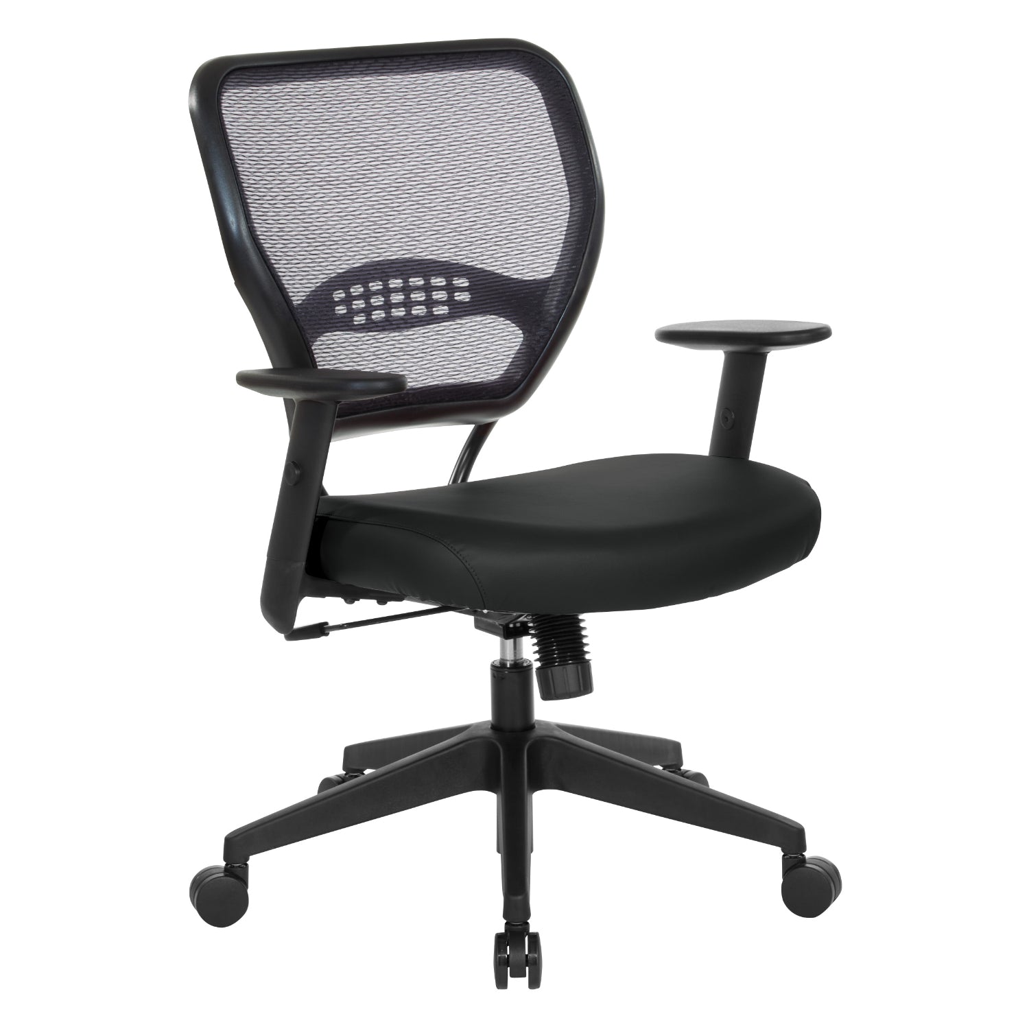 Professional Black AirGrid® Back Managers Chair, Silver Ion Technology Dillon Fabric Seat
