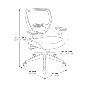 Air Grid® Back Manager’s Chair with Fabric Upholstered Seat