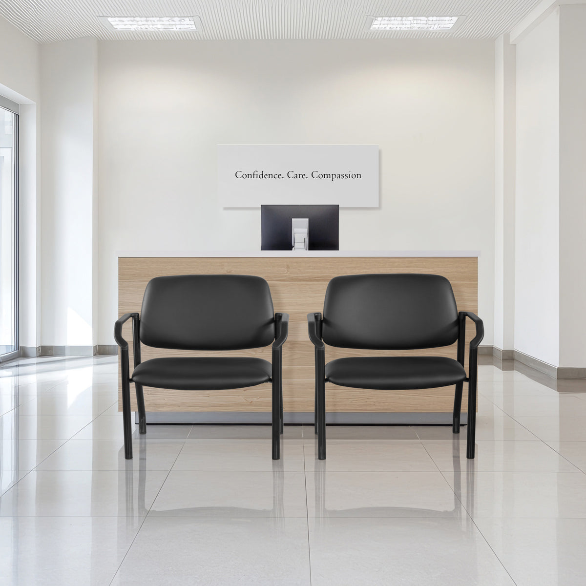 Big & Tall Silver Ion Technology Guest Chair, 500 lb. Capacity