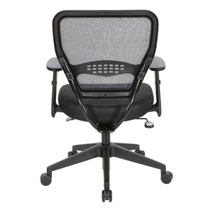 24/7 High Intensity Use Dark Air Grid® Back Task Chair with Memory Foam Black Mesh Seat, Adjustable Angled Arms and Angled Nylon Base