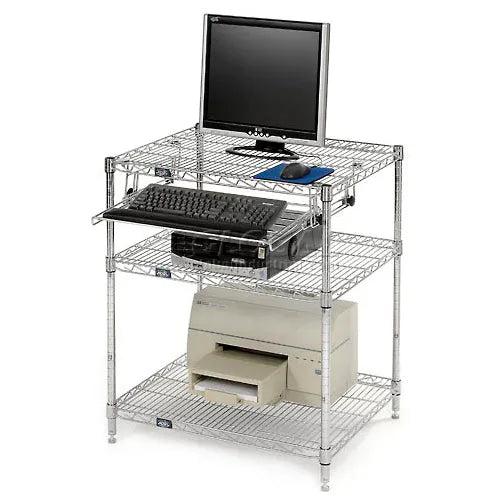 Global Industrial Mobile Computer Workstation, 34" H