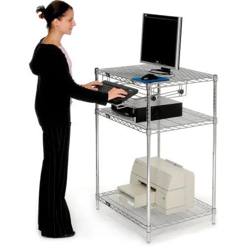 Global Industrial Mobile Computer Workstation, 42" H