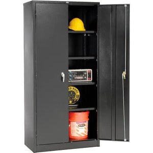 Global Industrial Storage Cabinet, Solid Door with Locking Handle 36"W x 18"D x 78"H, Assembled