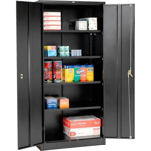 Global Industrial Storage Cabinet, Solid Door with Locking Handle, 36"W x 24"D x 78"H, Easy Assembly