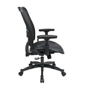 Deluxe Air Grid® Back and Seat Manager's Chair with Adjustable Arms, Adjustable Lumbar and Industrial Steel Finish Base