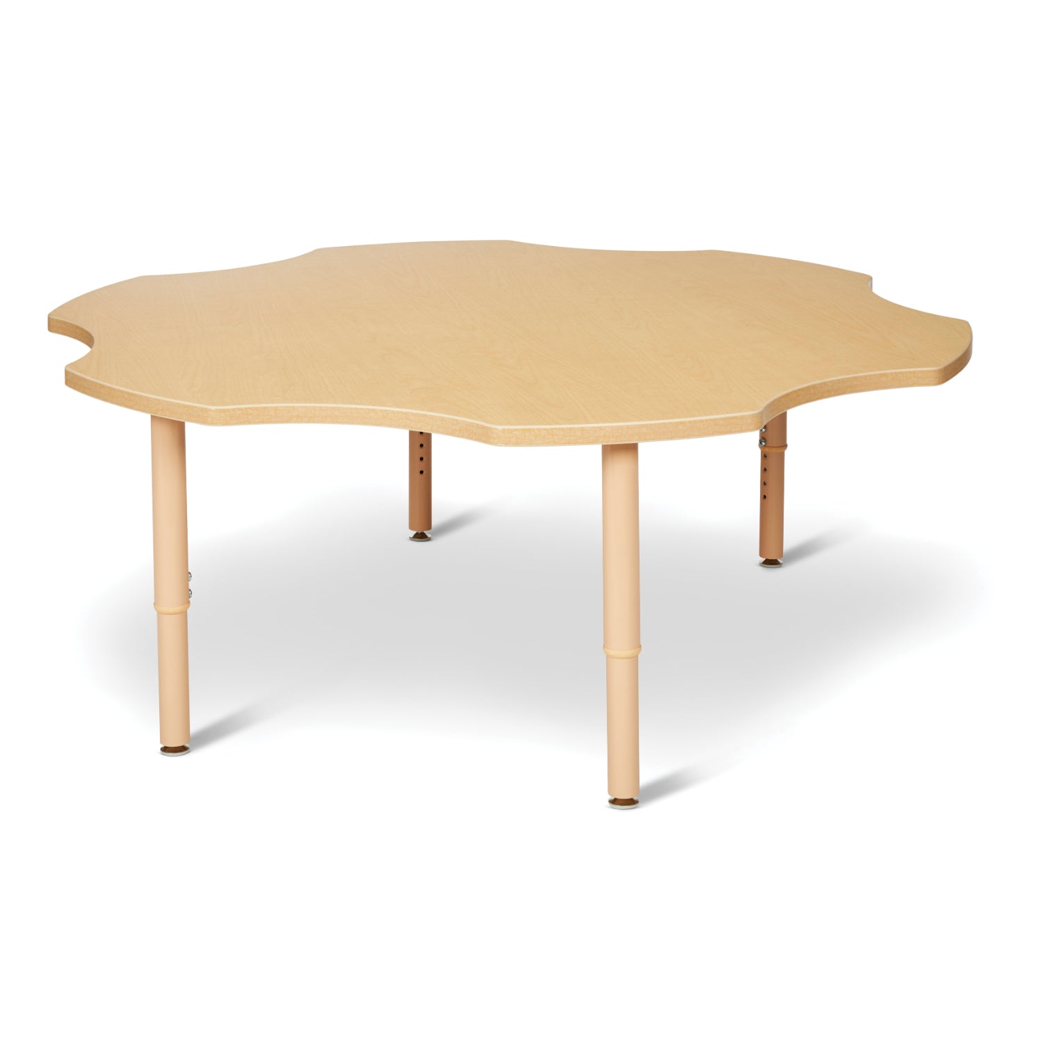 Jonti-Craft® Purpose+ Six Leaf Table, 60" W x 57-1/2" D