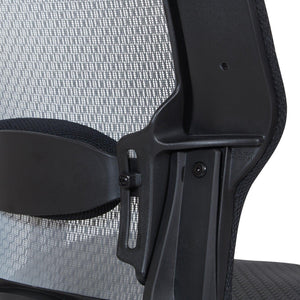 Big and Tall Air Grid® Seat and Back Manager's Chair with Adjustable Lumbar Support, 2-Way Adjustable Arms and Aluminum Silver Base