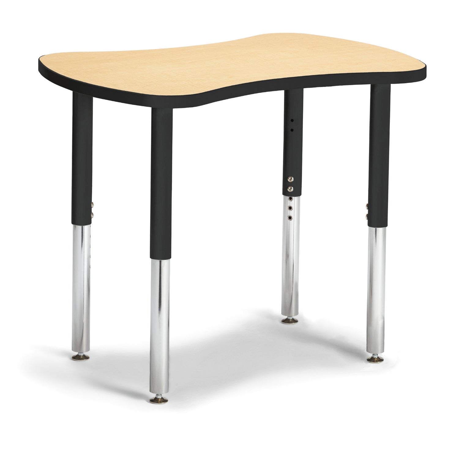 Jonti-Craft® Berries® Collaborative Bowtie Table, 24" x 35", Maple Top with Black Edge and Legs