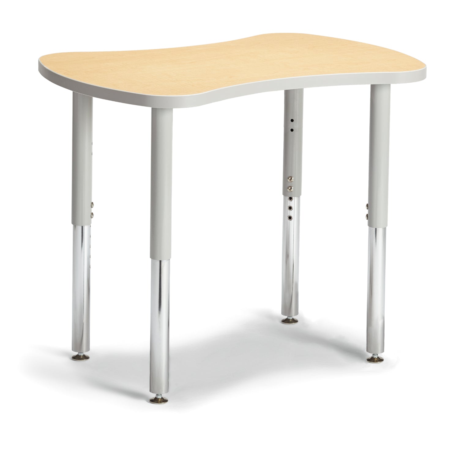 Jonti-Craft® Berries® Collaborative Bowtie Table, 24" x 35", Maple Top with Gray Edge and Legs