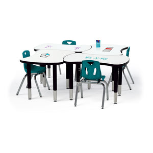 Jonti-Craft® Berries® Dry Erase Collaborative Bowtie Table, 24" x 35", Dry Erase Top with Black Edge and Legs