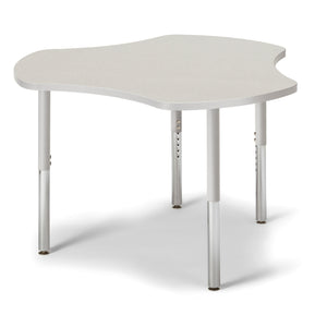 Jonti-Craft® Berries® Collaborative Hub Table, 44" x 47", Gray Top with Gray Edge and Legs