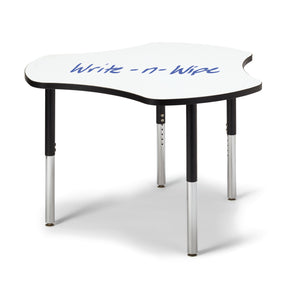 Jonti-Craft® Berries® Dry Erase Collaborative Hub Table, 44" x 47", Dry Erase Top with Black Edge and Legs