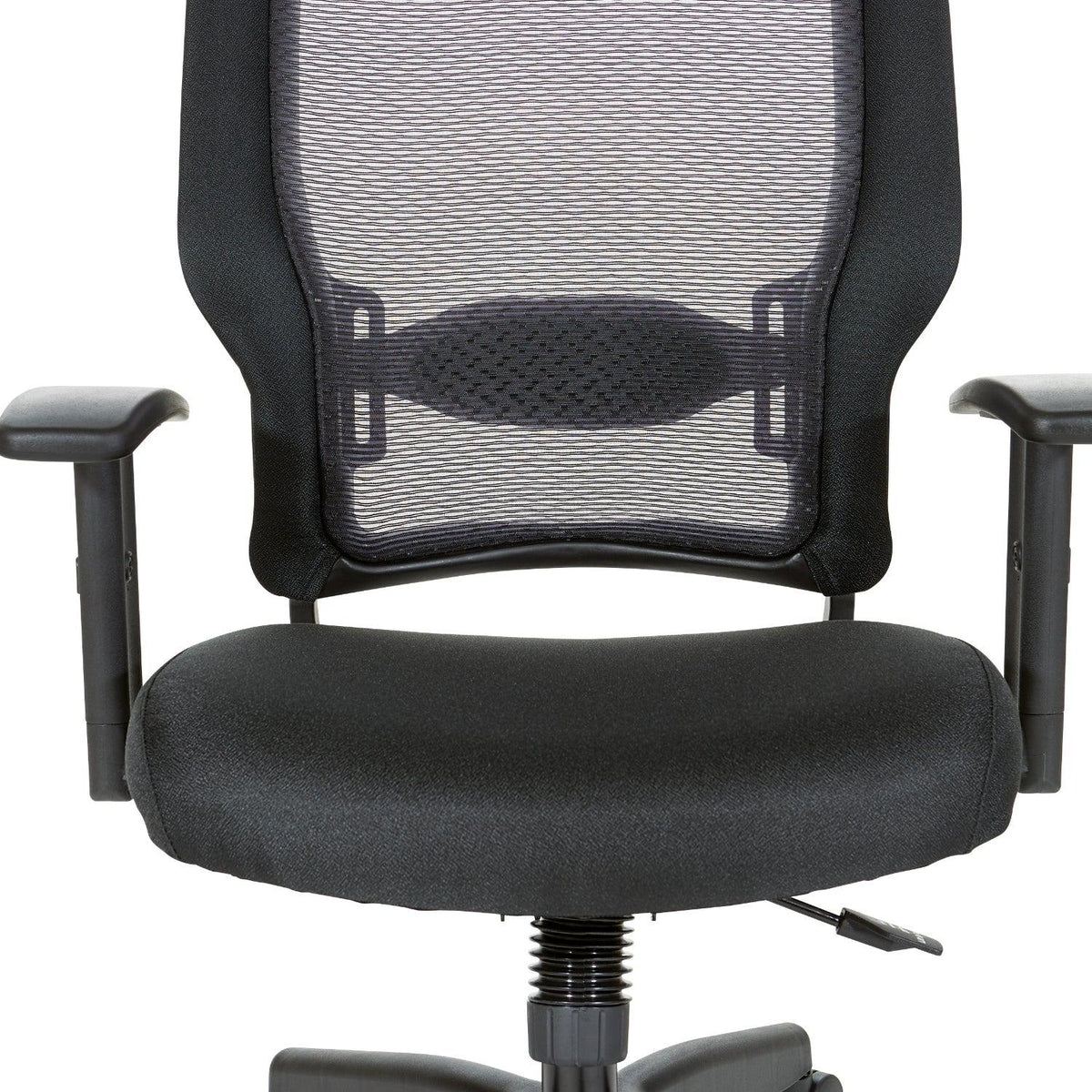 24/7 High Intensity Use Dark Air Grid® Back Manager's Chair with Memory Foam Black Mesh Seat,  Adjustable Lumbar Support, Adjustable Arms and Black Angled Nylon Base