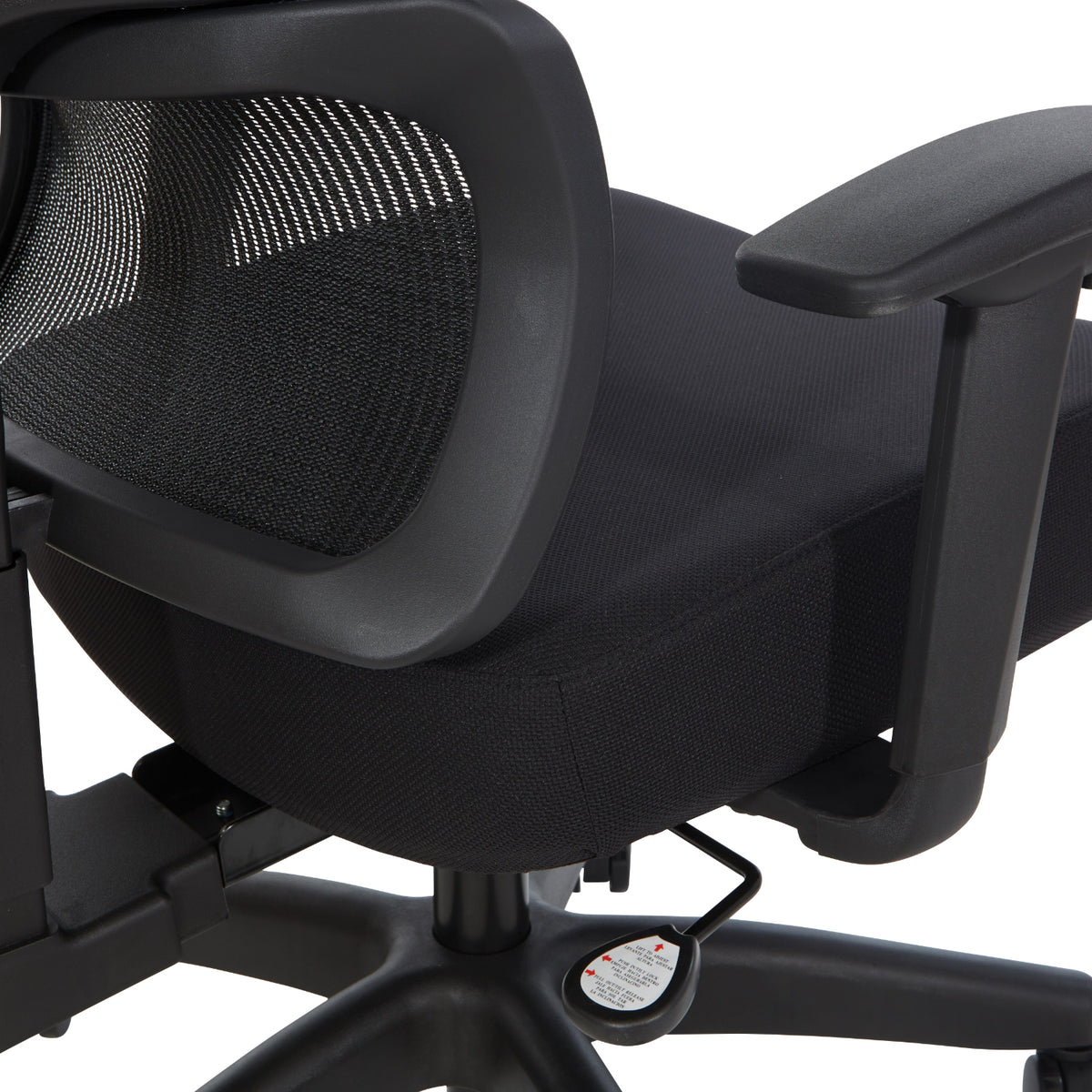 Black Vertical Matrix Back and Black Fabric Seat Manager's Chair w/Height Adjustable Back, Self-Adjusting Lumbar Support, Height Adjustable Arms, 2-Way Adjustable Headrest, & Black Nylon Base