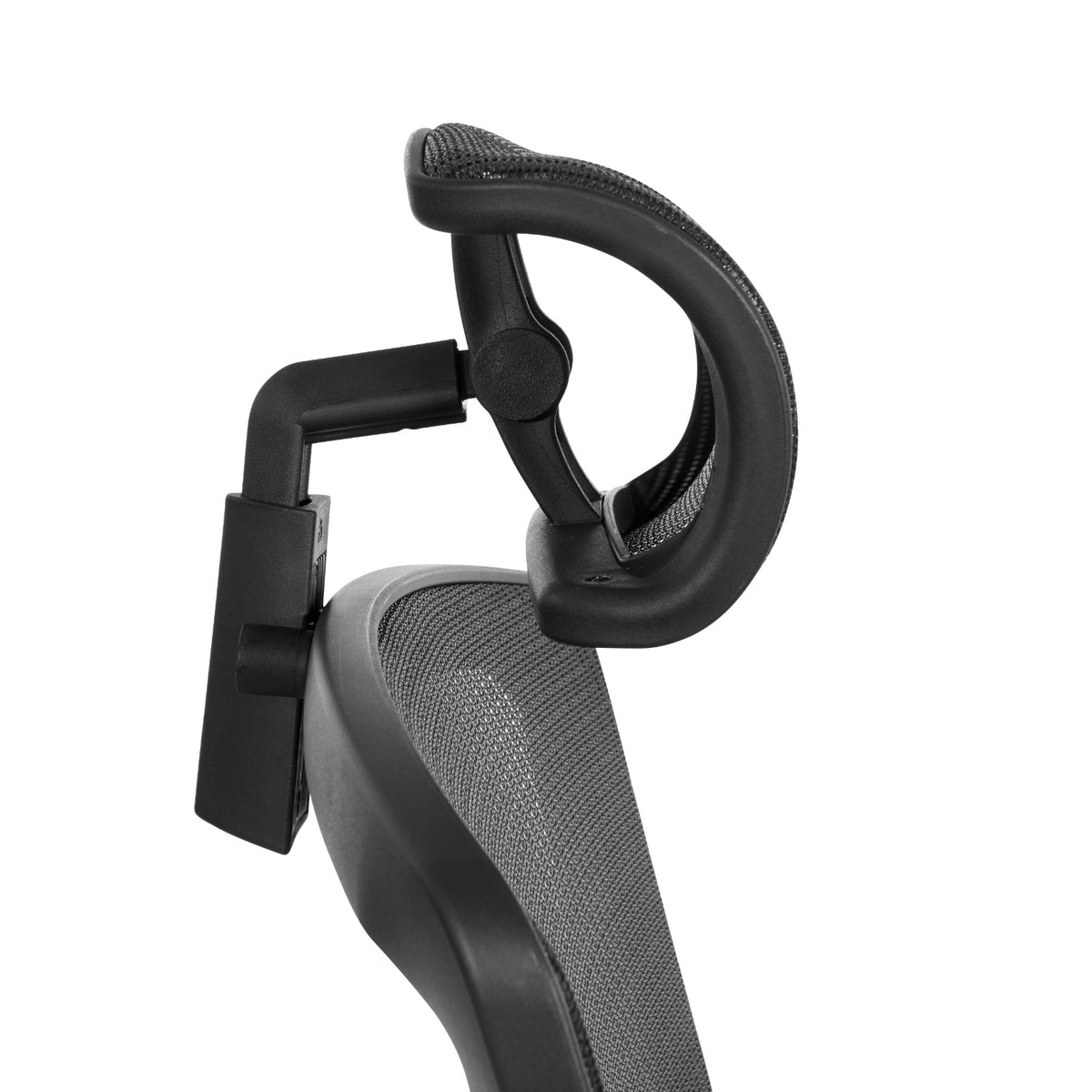 Black Vertical Matrix Seat and Back Manager's Chair with Height Adjustable Back, Self-Adjusting Lumbar Support, Height Adjustable Arms, 2-Way Adjustable Headrest, and Black Nylon Base