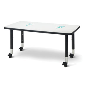 Jonti-Craft® Berries® Dry Erase Mobile Activity Table, Rectangle, 48" W x 24" D