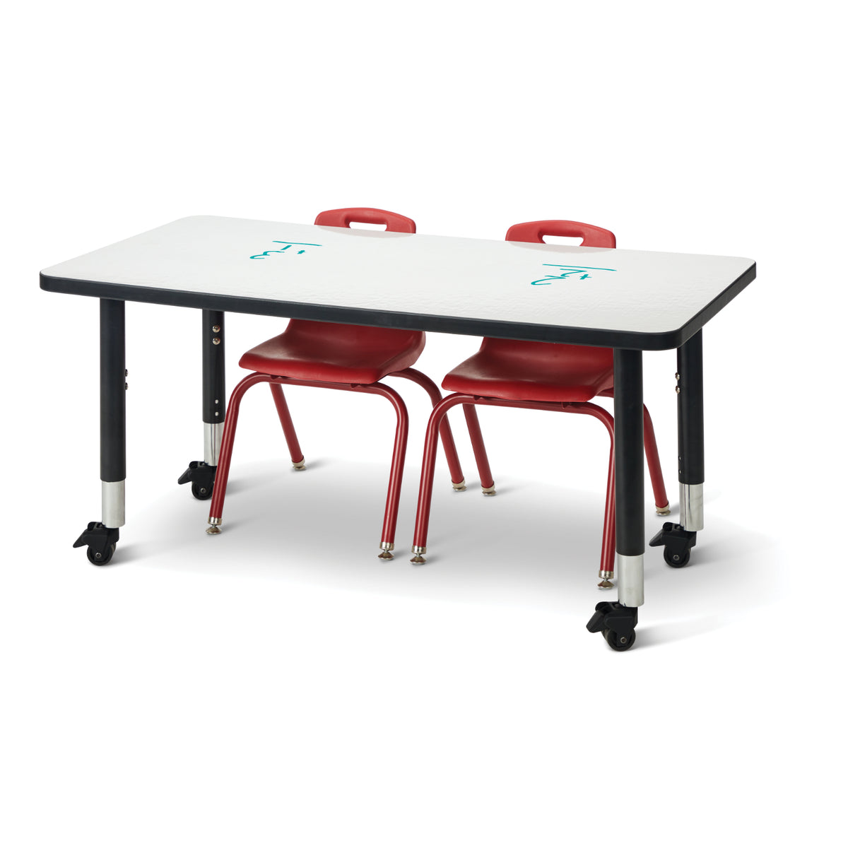 Jonti-Craft® Berries® Dry Erase Mobile Activity Table, Rectangle, 48" W x 24" D