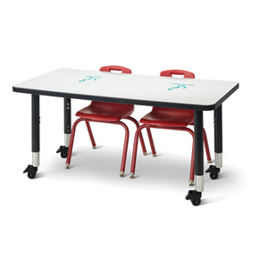 Jonti-Craft® Berries® Dry Erase Mobile Activity Table, Rectangle, 48" W x 24" D