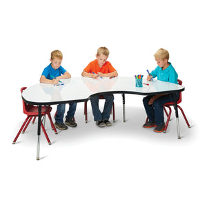 Jonti-Craft® Berries® Dry Erase Standard Activity Table, Kidney, 72" W x 48" D