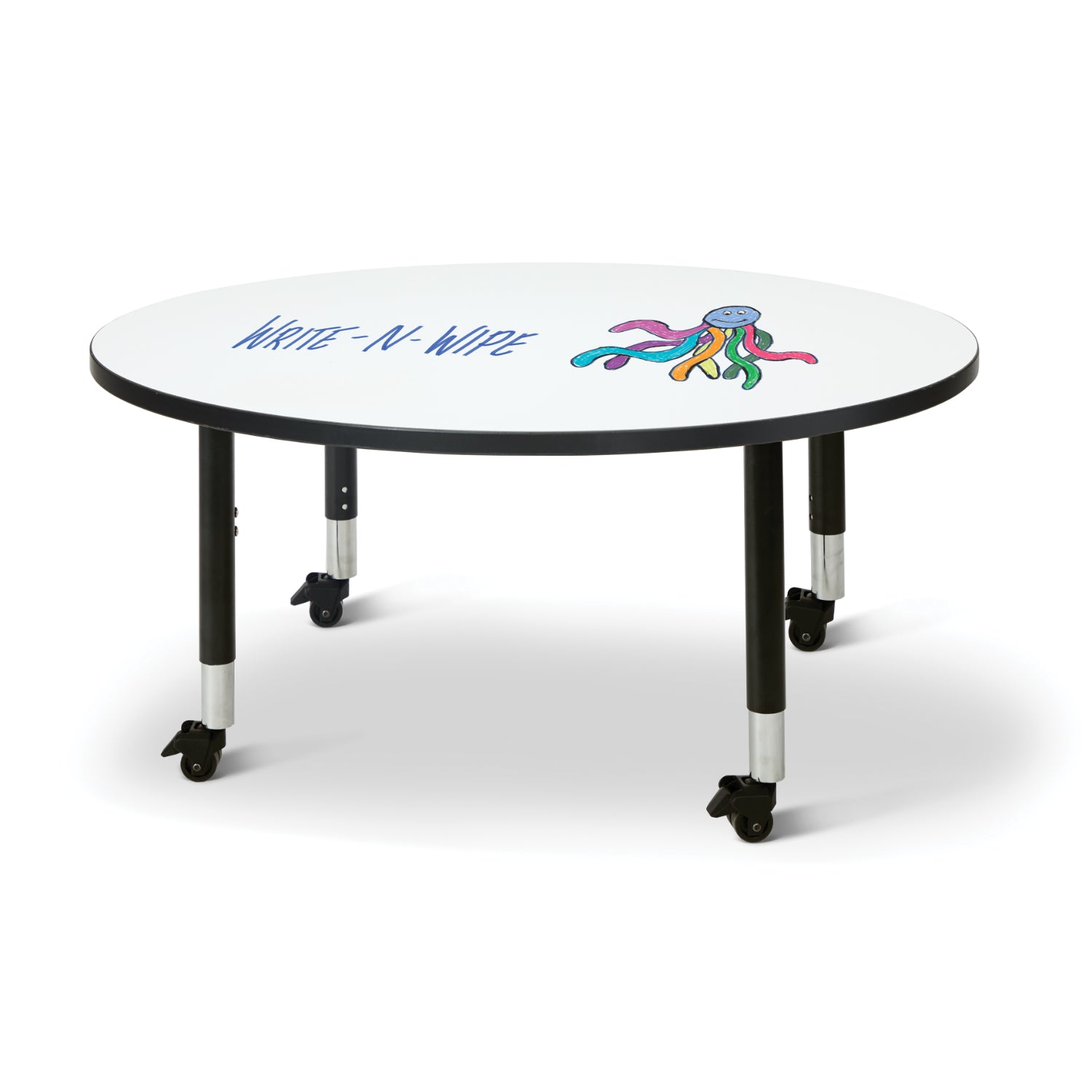 Jonti-Craft® Berries® Dry Erase Mobile Activity Table, Round, 48" Diameter