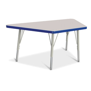 Jonti-Craft® Berries® Adjustable Height Activity Table, Trapezoid, 24" x 48"