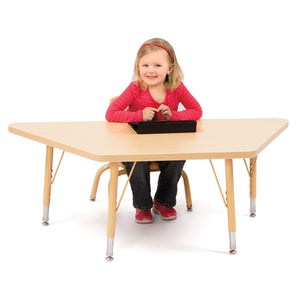 Jonti-Craft® Berries® Adjustable Height Activity Table, Trapezoid, 24" x 48"