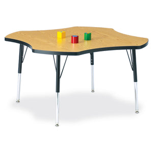 Jonti-Craft® Berries® Adjustable Height Activity Table, 48" Four Leaf