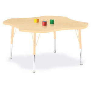 Jonti-Craft® Berries® Adjustable Height Activity Table, 48" Four Leaf