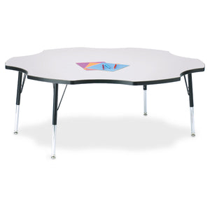 Jonti-Craft® Berries® Adjustable Height Activity Table, 60" Six Leaf