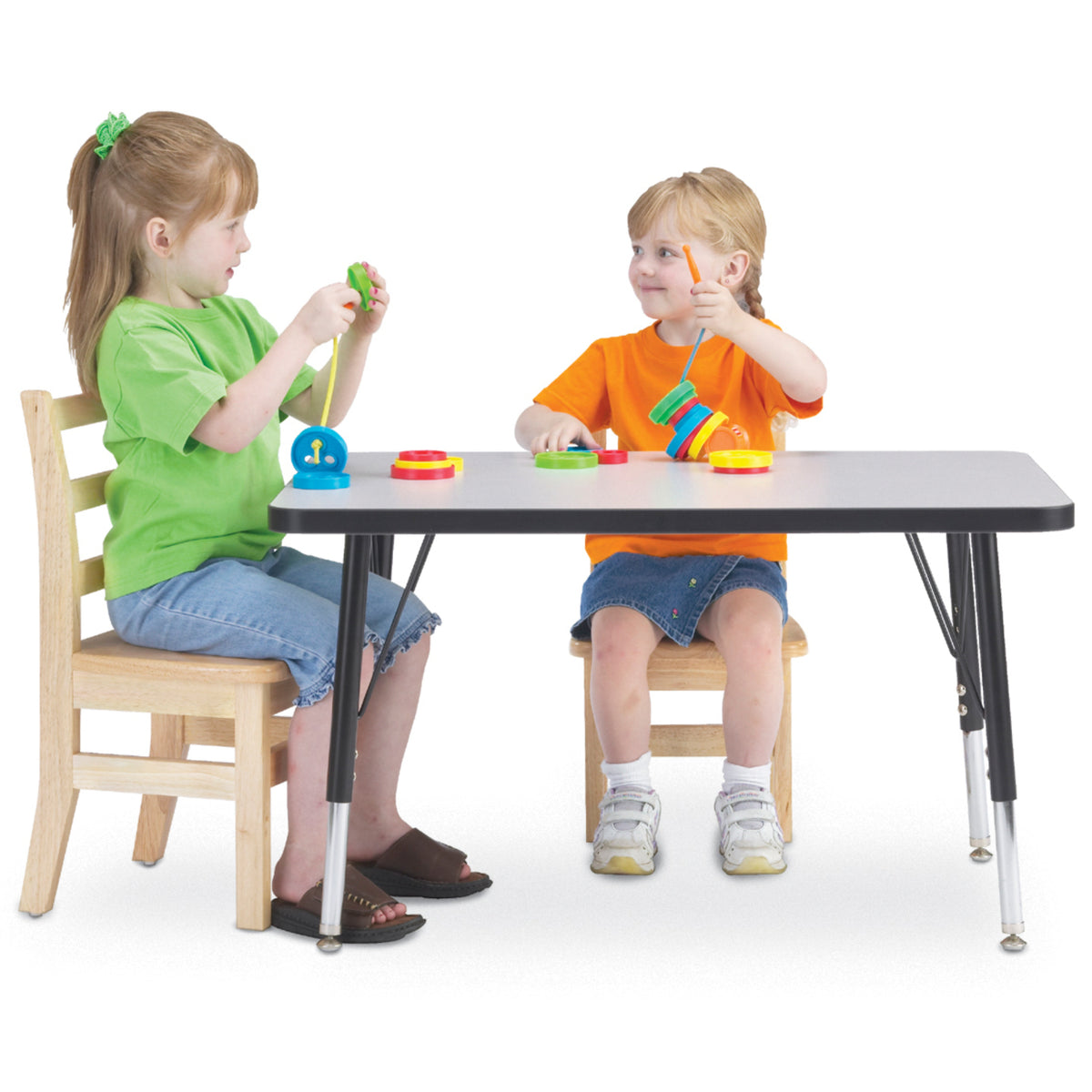 Jonti-Craft® Berries® Adjustable Height Activity Table, Rectangle, 24" x 36"
