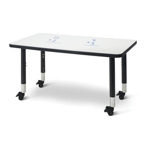 Jonti-Craft® Berries® Dry Erase Mobile Activity Table, Rectangle, 36" W x 24" D