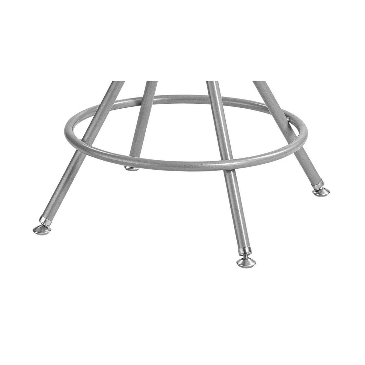 24"-30" Height Adjustable Heavy-Duty Vinyl Padded Swivel Steel Stool, Grey