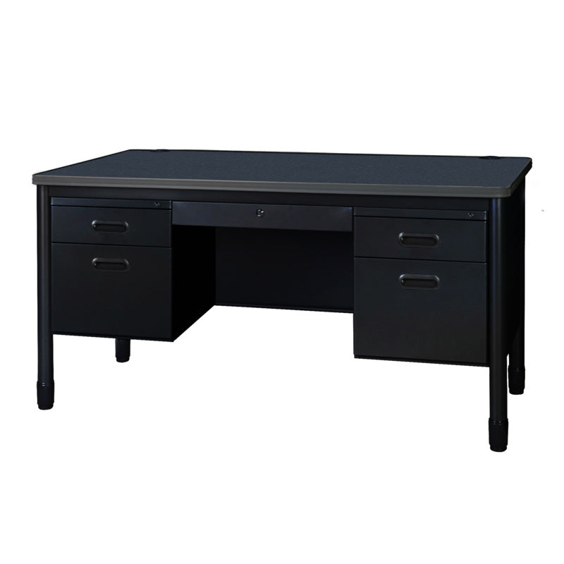 Mesa Metal Double Pedestal Teacher's Desk with Center Drawer, 60" x 30"