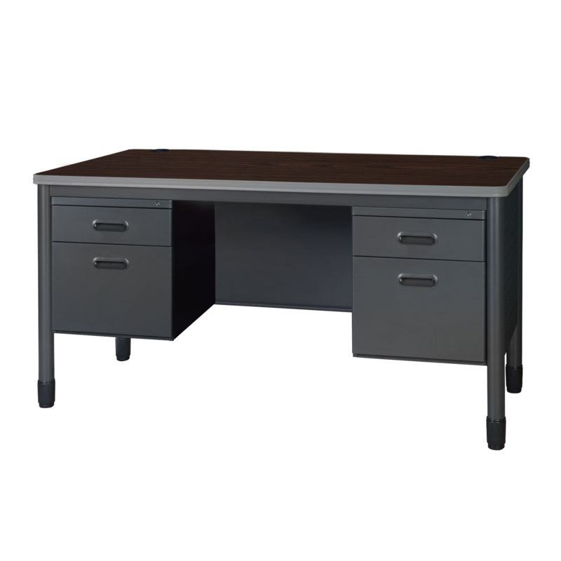 Mesa Metal Double Pedestal Teacher's Desk, 60" x 30"