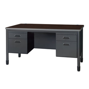 Mesa Metal Double Pedestal Teacher's Desk, 60" x 30"