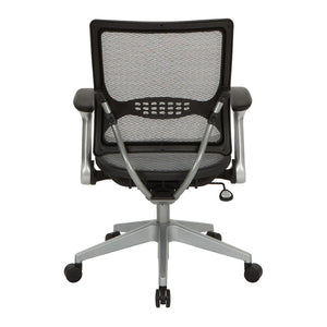 Light Air Grid® Back and Seat Manager’s Chair with Flip Arms, and Angled Platinum Finished Nylon Base