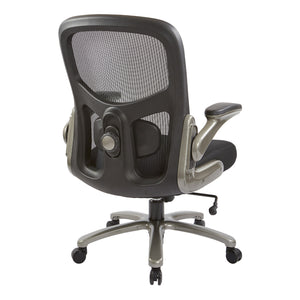 Big and Tall Mesh Back Executive Chair, Black Mesh Fabric Seat
