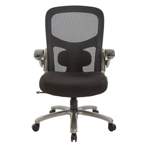 Big and Tall Mesh Back Executive Chair, Black Mesh Fabric Seat
